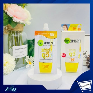 GARNIER LIGHT COMPLEAT SUPER UV SPF50 7ml การ์นิเย่ ไลท์ คอมพลีท ซูเปอร์ ยูวี 7มล (1กล่อง6ซอง)