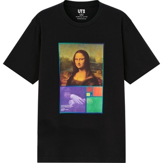 Uniqlo X Mona Lisa Louvre Joint Series เสื้อยืดลําลองสําหรับผู้ชายผู้หญิงแขนสั้น