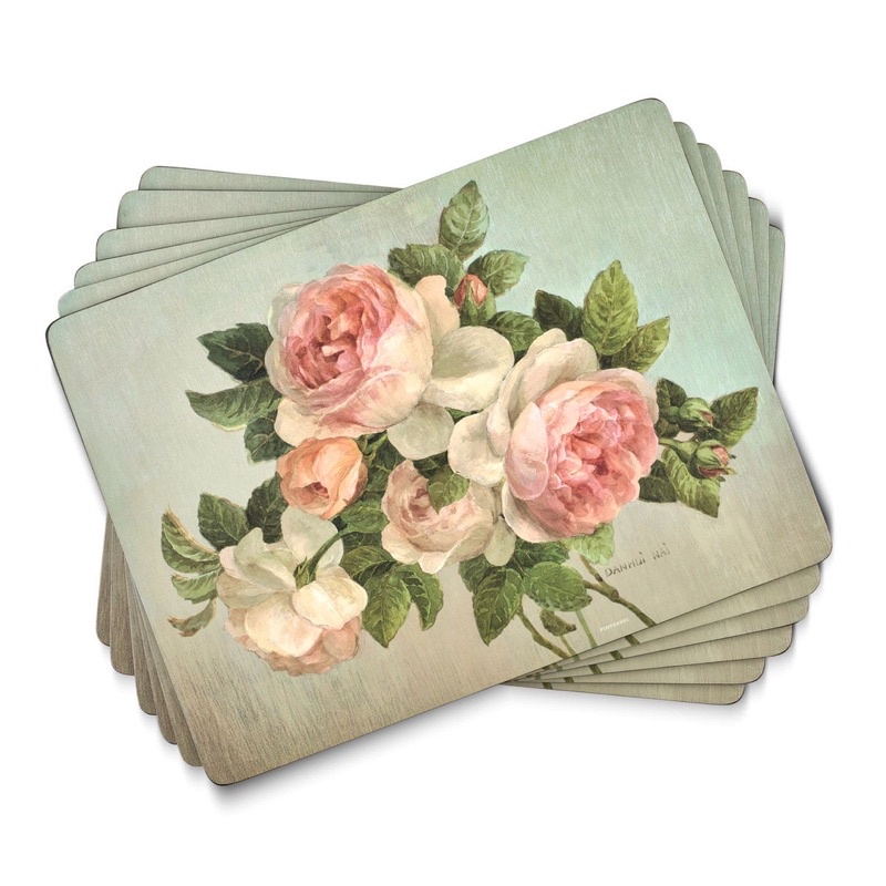 แผ่นรองจานAntique Rose Set of 6 Placemats