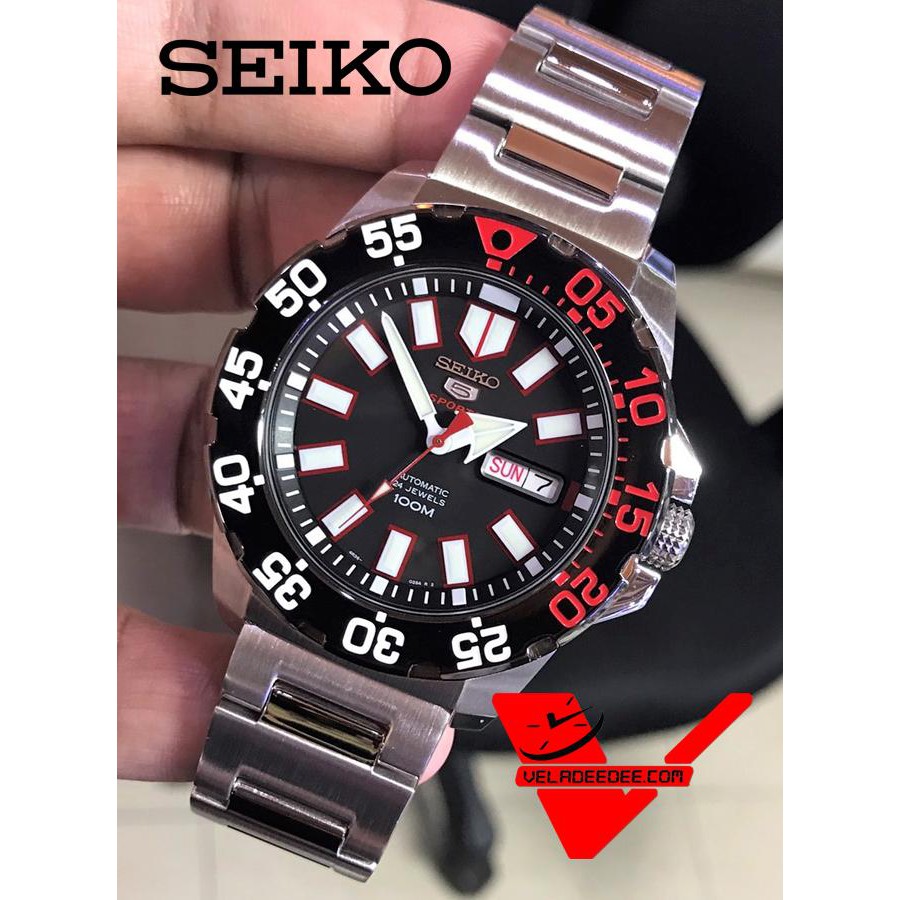 Seiko Mini Monster Autometic นาฬิกาข้อมือผู้ชาย สายสแตนเลส รุ่น SRP487K1