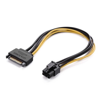 PS-02 สาย Power Sata 15 Pin to 6 Pin(การ์ดจอ) Power Cable