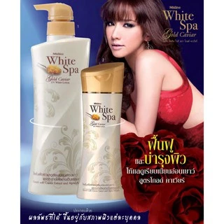 Mistine White Spa Body Lotion 400ml. มิสทิน ไวท์ สปา ไวท์เทนนิ่ง โลชั่น 400 มล