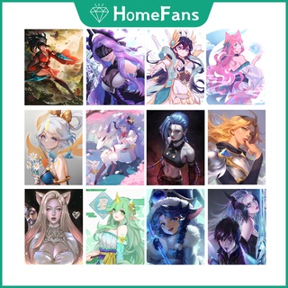 【HF】LOL ภาพวาดปักเพชร ลาย League of Heroes 5D ขนาด 40x50 ซม. DIY สําหรับเด็ก ตกแต่งบ้าน