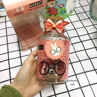 🚗พร้อมส่ง💨ขวดโหลแก้ว ลายกระต่ายน้อย🐰ของขวัญสำหรับคนพิเศษ🎁น่ารักน่าสะสมมากๆจ้า