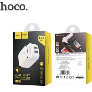 หัวชาร์จ Hoco C14B Dual-Port USB Charger ของแท้