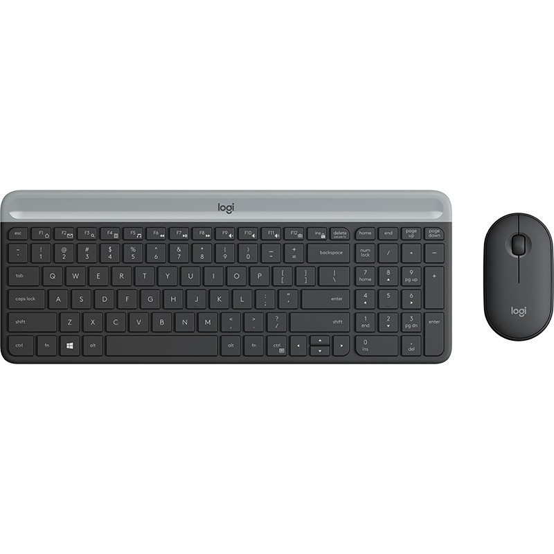LOGITECH MK470 SLIM COMBO (คีย์ไทย-อังกฤษ)  - Graphite- Offwhite - Rose