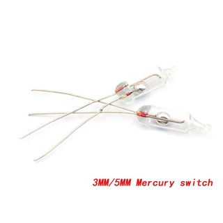 10ชิ้น 3มม.5มม.สวิตช์ปรอท 12V Mercury ใหม่ รอบทิศทาง