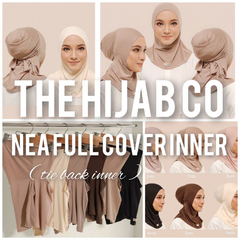 Nea 2.0 NEA INNER THE HIJAB CO NECK FULL COVER TIE BACK BONNET INNER NECK SPORT GYM CASUAL