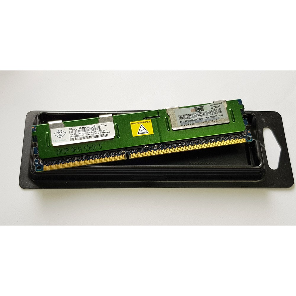 REG Ecc 4GB 2Rx4 PC3-10600R-9-10-E1 1333 ECC NANYA มือสอง ใส่บอร์ด X79 Workstation HP Z420 Z620 Dell