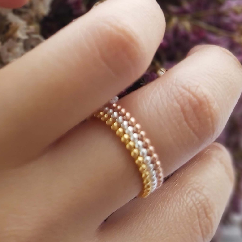 แหวนเเงินแท้, แหวนทองคำแท้, แหวน,   14K Le ZURI ( สีโรสโกลว์ )