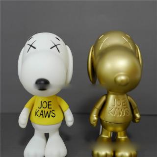 ฟิกเกอร์การ์ตูน snoopy peanuts สีขาวทอง 20 ซม.