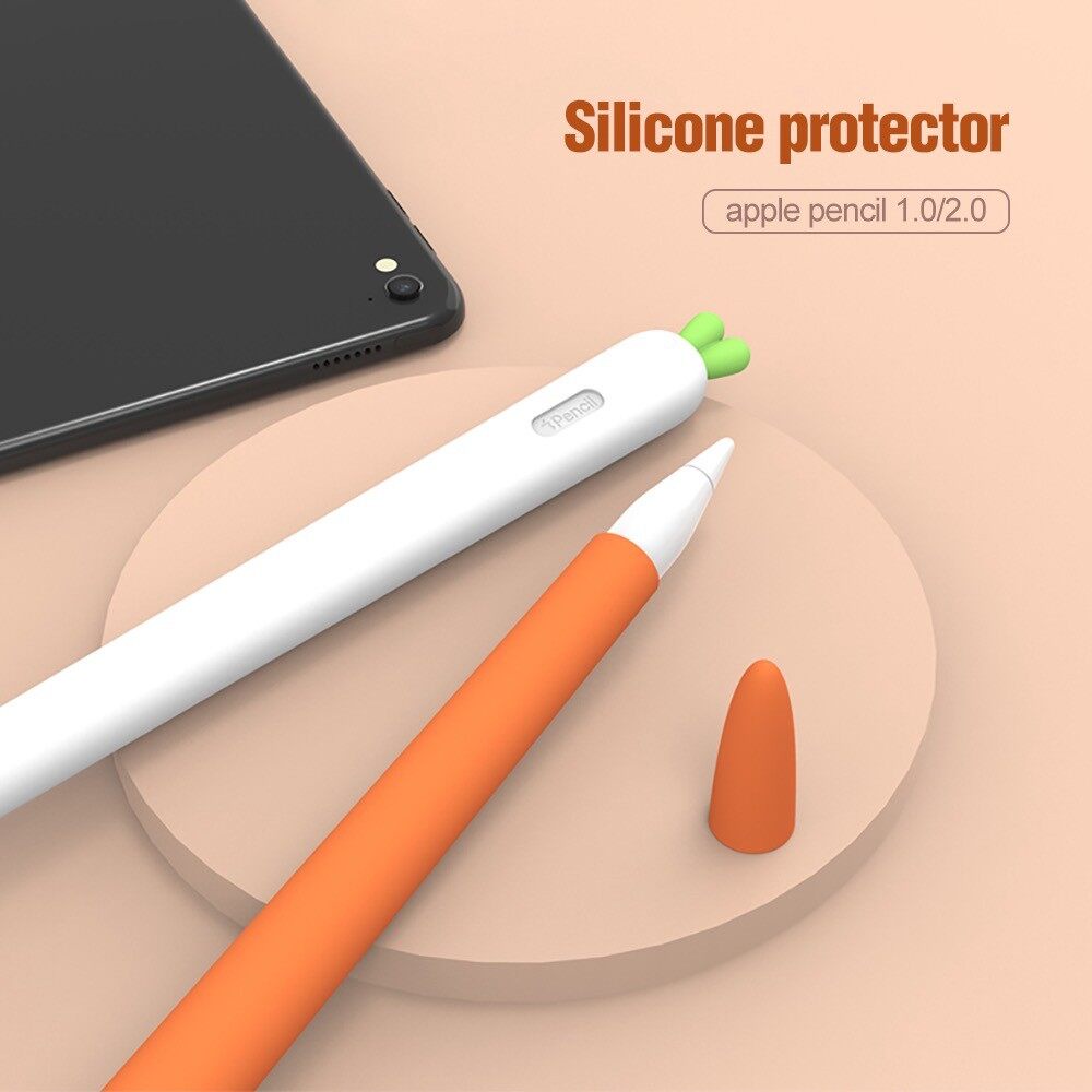 เคสปากกา เคสซิลิโคน แครอท เคสปากกา apple pencil 1 เคสปากกา apple pencil new Cute Carrot Silicone Apple Pencil 2/1 Case