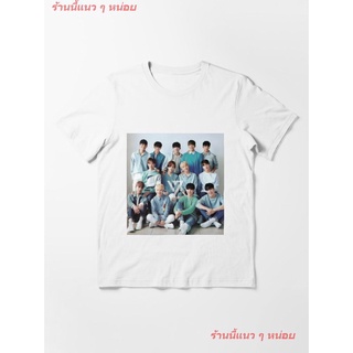 เสื้อยืดผ้าฝ้ายCOTTON 2022 Seventeen Essential T-Shirt วงไอดอลเกาหลีเสื้อยืดพิมพ์ลาย คอกลม แฟชั่น เสื้อยืดคู่รัก เสื้อยื