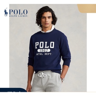 Ralph Lauren เสื้อกันหนาว ผ้าถัก สองด้าน ลายโลโก้ สําหรับผู้ชาย Rl14910