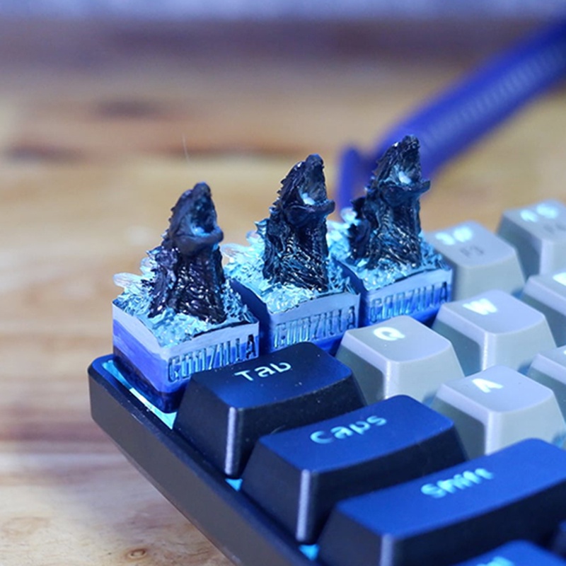 ส่งฟรี Artisan keycap GODZILA