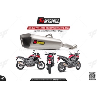 ท่อแต่ง Akrapovic Exhaust Slip-On Line (Titanium) New Shape HONDA VFR 1200X CROSSTOURER 2012-2020