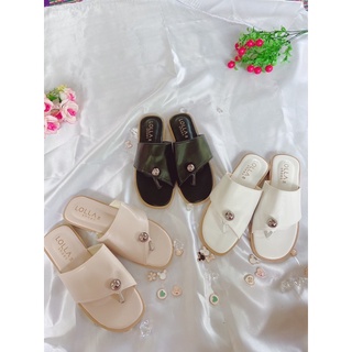 🎀💕รองเท้าแตะลำลองติดกระดุมกลมมาใหม่04/08/65