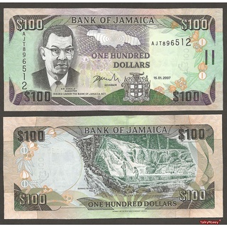 ธนบัตร จาเมกา Jamaica 100 ดอลลาร์ ปี 2009 P-84 ของแท้ สภาพใหม่เอี่ยม 100% UNC สำหรับสะสมและที่ระลึก