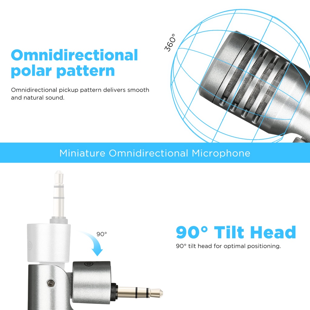 BOYA BY-P4A ไมโครโฟนจิ๋ว 3.5mm TRS ไมค์โครโฟนไร้สาย เหมาะสำหรับ กล้อง DSLR กล้องถ่ายวีดีโอ