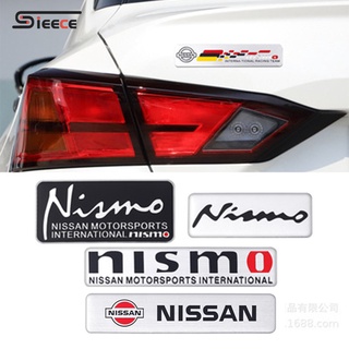 Sieece Nismo สติ๊กเกอร์ตราสัญลักษณ์โลหะสําหรับติดตกแต่งรถยนต์ Nissan March Almera Sylphy Juke Tiida Navara Terra X Trail Gt-R 370Z Urvan Titan