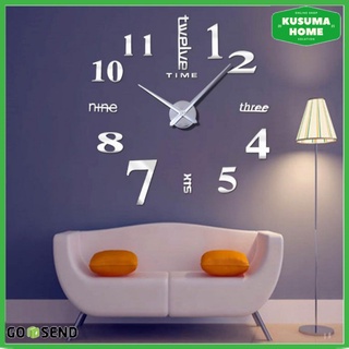 Jam Dinding Besar Unik Taffware Wall Clock Quartz 80-130cm DIY 101