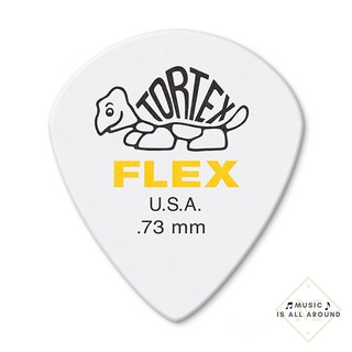 ปิ๊กDunlop รุ่น TORTEX FLEX JAZZ III ขนาด 0.73 เหลือง (Made in USA)