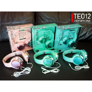 หูฟัง หูฟังครอบหู TEO12 Headphone หูฟังครอบหู รุ่นยอดนิยม น้ำหนักเบา เสียงดี สีชมพู เขียว ฟ้า