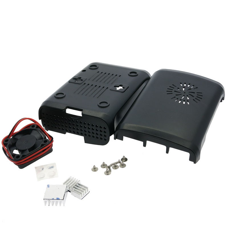 เคส ABS พร้อมโมดูลพัดลม สําหรับ Raspberry Pi 3&Raspberry Pi 2 & Raspberry Pi model b plus+ 3 ชิ้น