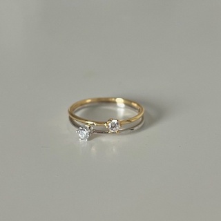 A.piece แหวนเงินแท้ [all silver 925] handcrafted diamond ring