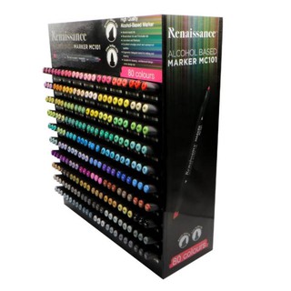 มาร์กเกอร์สี 2 หัว  เรนาซองซ์ Renasaissance MARKER ALCOHOL-BASED INK MC101 ราคาขายต่อด้าม