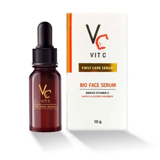 พร้อมส่ง ถูก VC Vit C Bio face Serum(10 ml.) เซรั่มวิตซีน้องฉัตร แท้ 100%(1ชิ้น)