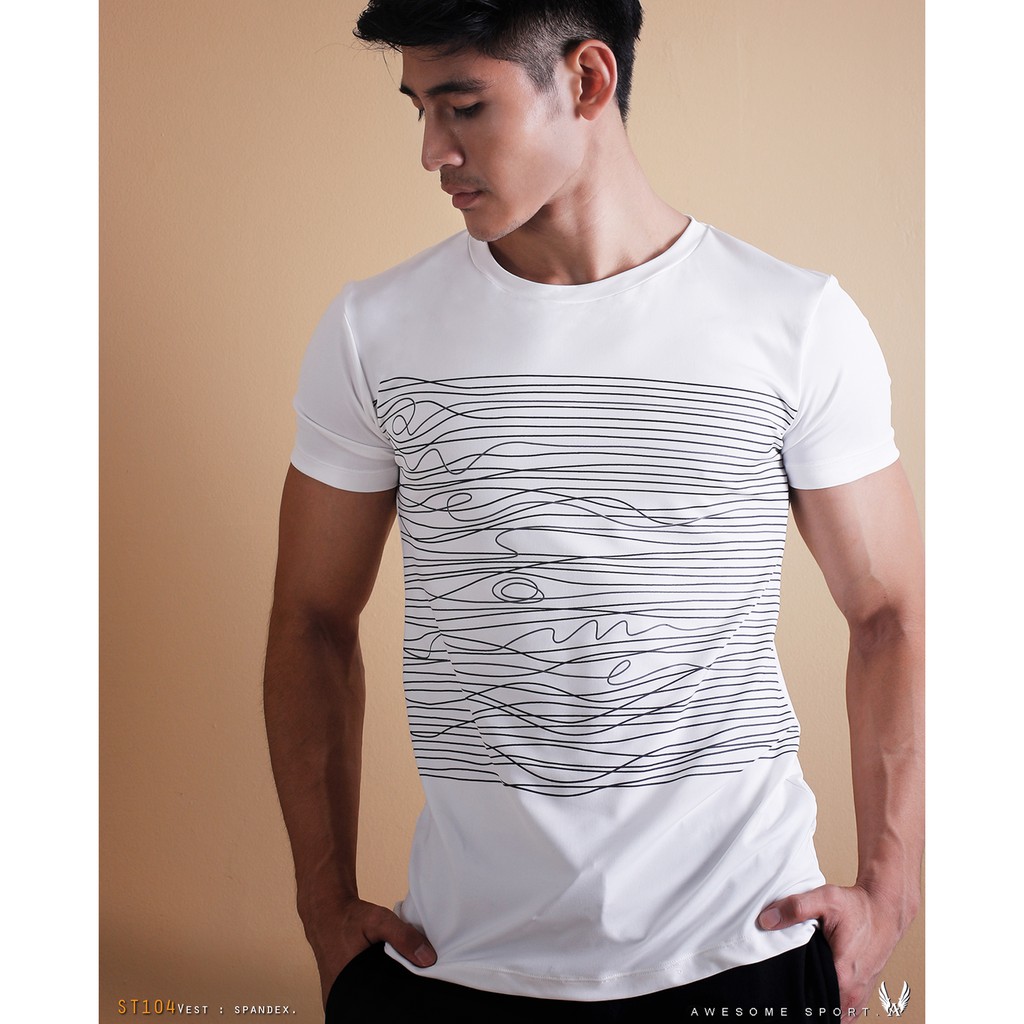 ST104 เสื้อยืดแขนสั้น AWESOME (ผ้าcotton super soft) — صورة 3