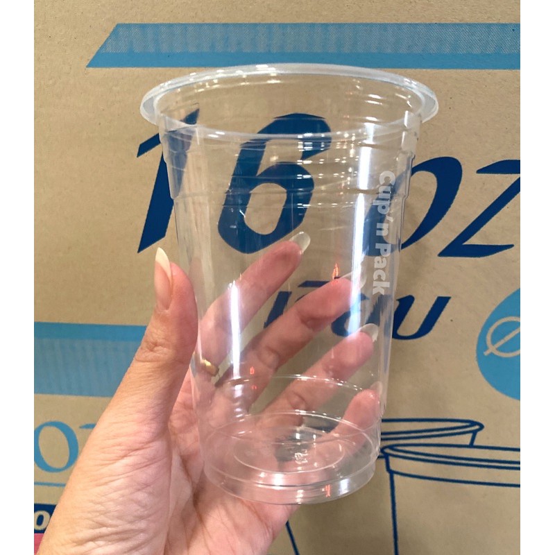 แก้ว 16 ออนซ์ เรียบใส งานใส เนื้อPP ปาก 95 mm. (MP)