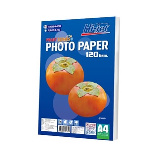 Hi-jet กระดาษโฟโต้ผิวมัน Inkjet Fruit Series Glossy Photo Paper 120 แกรม A4 50 แผ่น