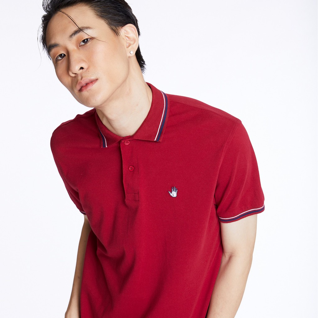 BODY GLOVE Men's STRIPE POLO เสื้อโปโลผู้ชาย สีเลือดหมู-29