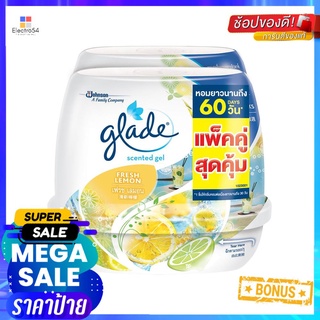 เจลปรับอากาศ GLADE SCENTED 180g แพ็คคู่ FRESH LEMONAIR FRESHENER GEL GLADE SCENTED 180g 2 PCS FRESH LEMON