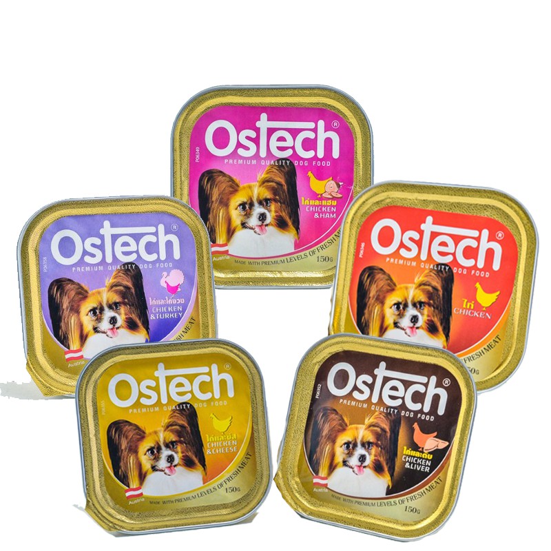 Ostech ออสเทค อาหารถาด สำหรับสุนัข ขนาด 150 g.