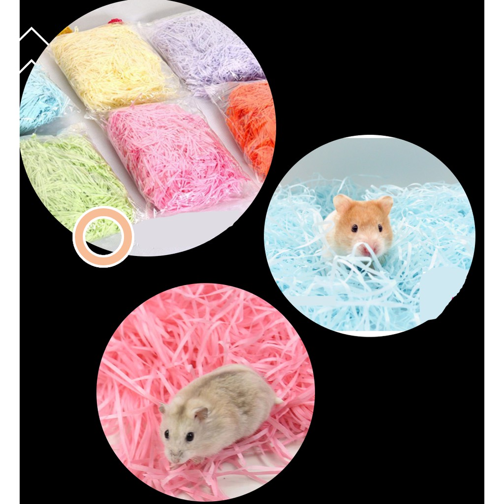Ming ของเล่นหนูแฮมสเตอร์ กระดาษทำรังหนูแฮมสเตอร์ เศษกระดาษ20g/pack พร้อมส่ง