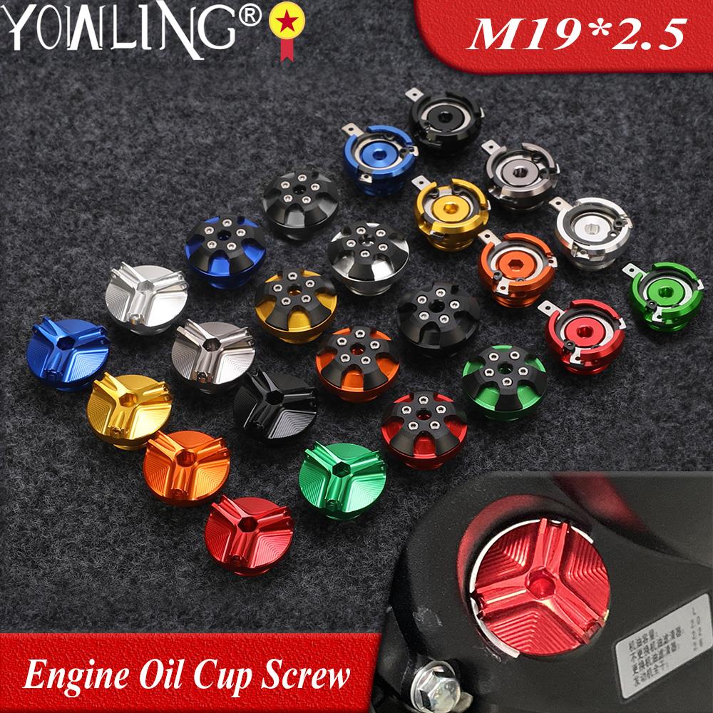M19*2.5 Motorcycle Engine Oil Cup Fuel Filler Tank Cover Screw For DUCATI HYPERMOTARD HYPERSTRADA MO