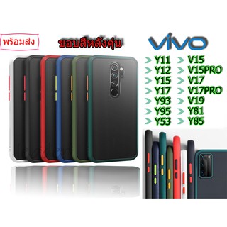 เคสขอบสีหลังด้านVIVO Y11/Y12/Y15/Y17/V11I/V15/Y93/Y95/Y91C/V15PRO/V17PRO/V17/V19/S1/Y81/Y85/Y53ขอบนิ่ม 025