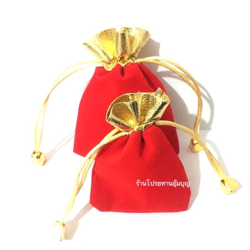 ถุงกำมะหยี่สีแดง 7x9cm 9x12cm - รูปที่ 2
