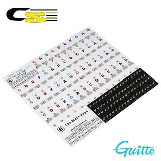 Guitto สติ๊กเกอร์คีย์บอร์ด สติ๊กเกอร์เปียโน Piano/Keyboard Sticker Scale Note Sticker