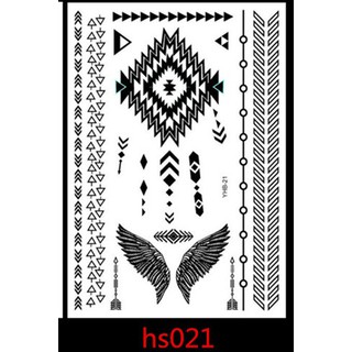 สติ๊กเกอร์ ลายสักสีดำ Black color Temporary tattoo Tattoo stickers