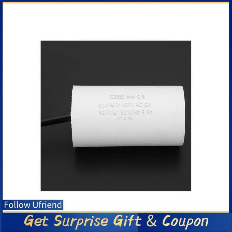 20uF CBB60 450V 50/60Hz ตัวเก็บประจุเริ่มต้นสําหรับมอเตอร์ปั๊มเครื่องซักผ้า
