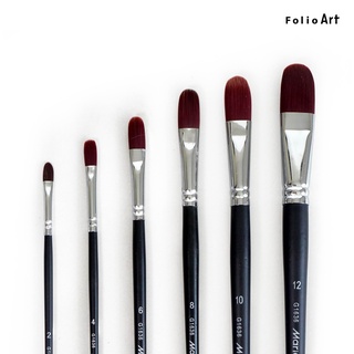 FOLIO ART : Maries acrylic brush set gouache oil painting brush ชุด6ด้าม สำหรับวาดภาพสีอะคริลิค สีกวอช 899077