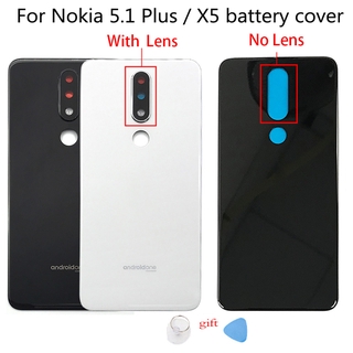 ฝาครอบแบตเตอรี่ ด้านหลัง สําหรับ Nokia 5.1 Plus X5