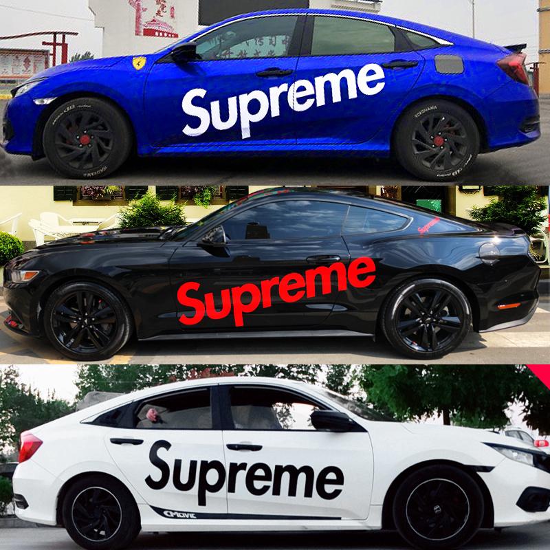 สติ๊กเกอร์ Supreme สำหรับตกแต่งรถยนต์