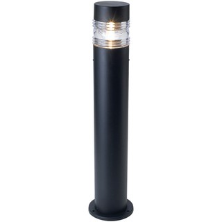 ไฟทางเดิน XG5002/90ซม. CARINI ALUMINIUM/GLASS MODERN BLACK 1LIGHT ไฟตกแต่งสวน ไฟภายนอก