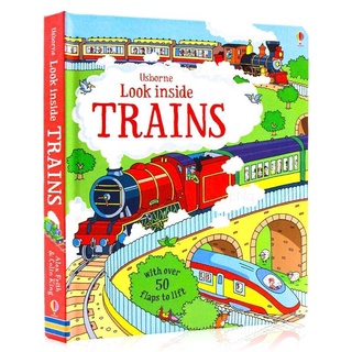 หนังสือภาษาอังกฤษ Usborne Look Inside: Trains