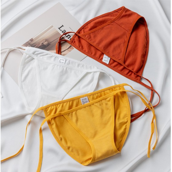 A-99 กางเกงในเซ็กซี่แบบผูกข้าง สาย ฝ. ทรงบิกินี่ เนื้อผ้านิ่มใส่สบาย